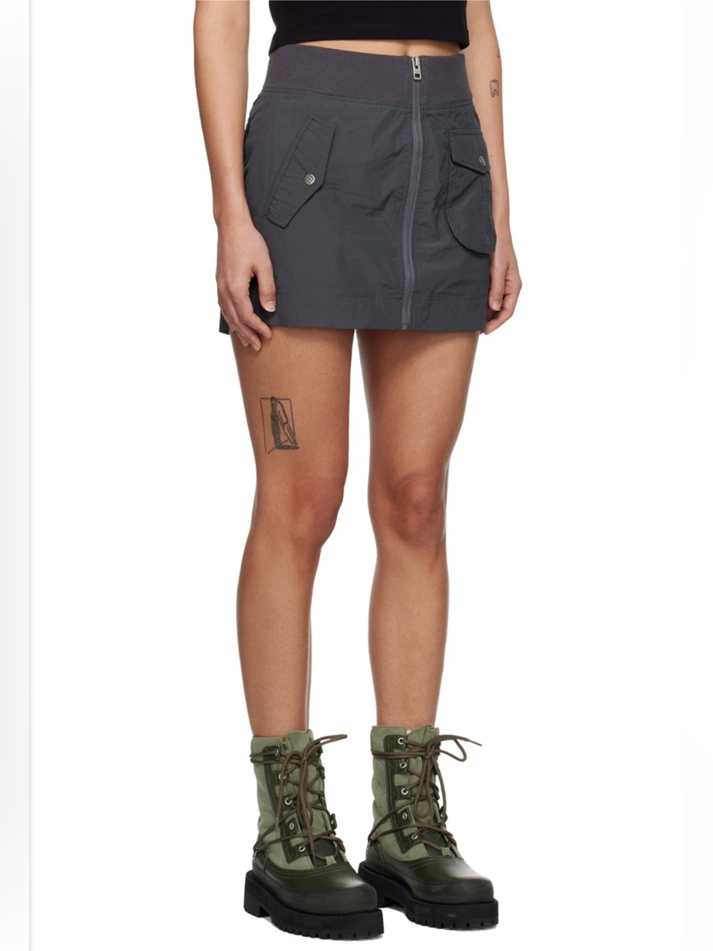 NWT Ksubi elemental gray cargo mini skirt